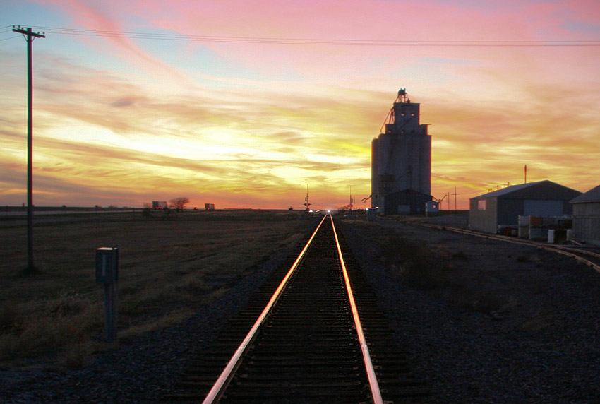 Railroad Crossing at Dusk (revised)