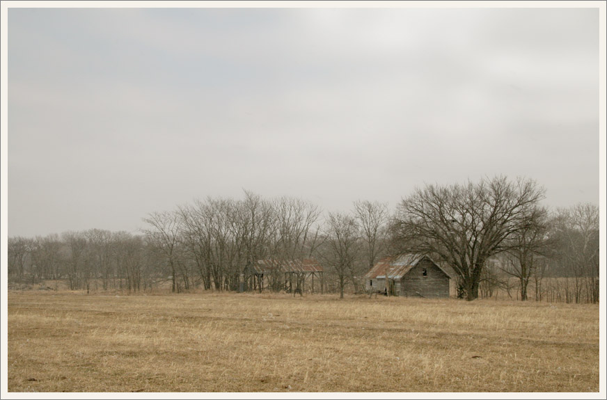 Winter Field and Barns