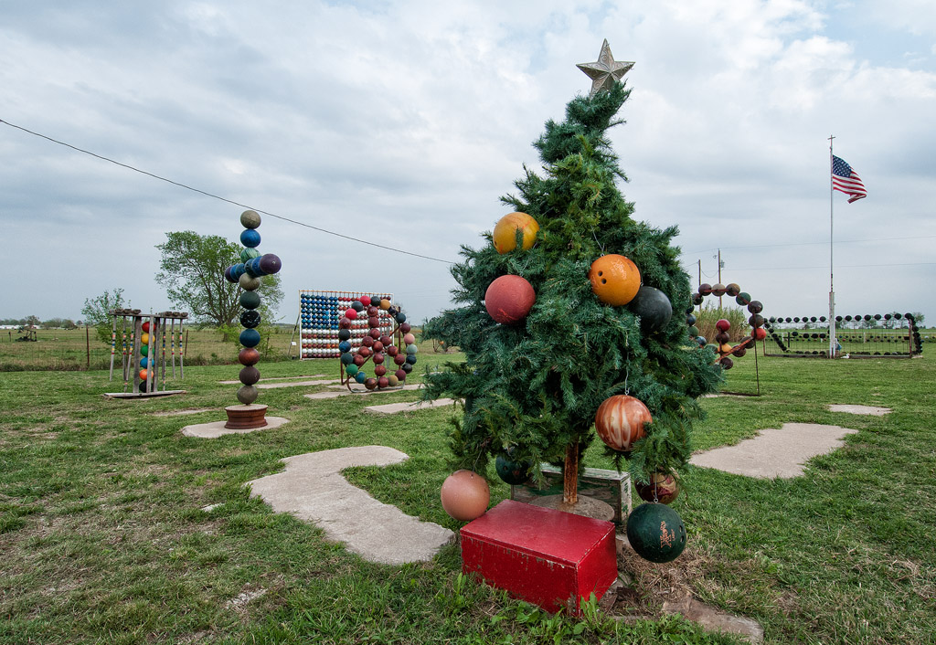 Bowling Ball Yard Art