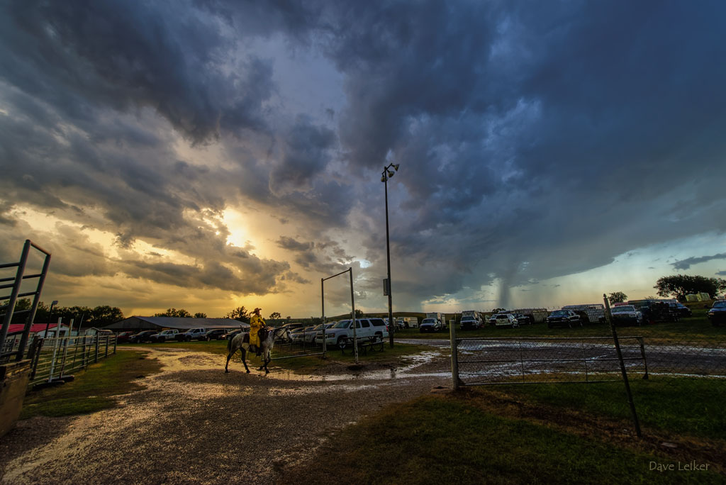 Storm Moving Over the Strong City Ranch Rodeo