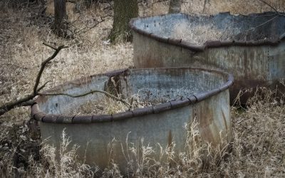 Rusted stock tanks