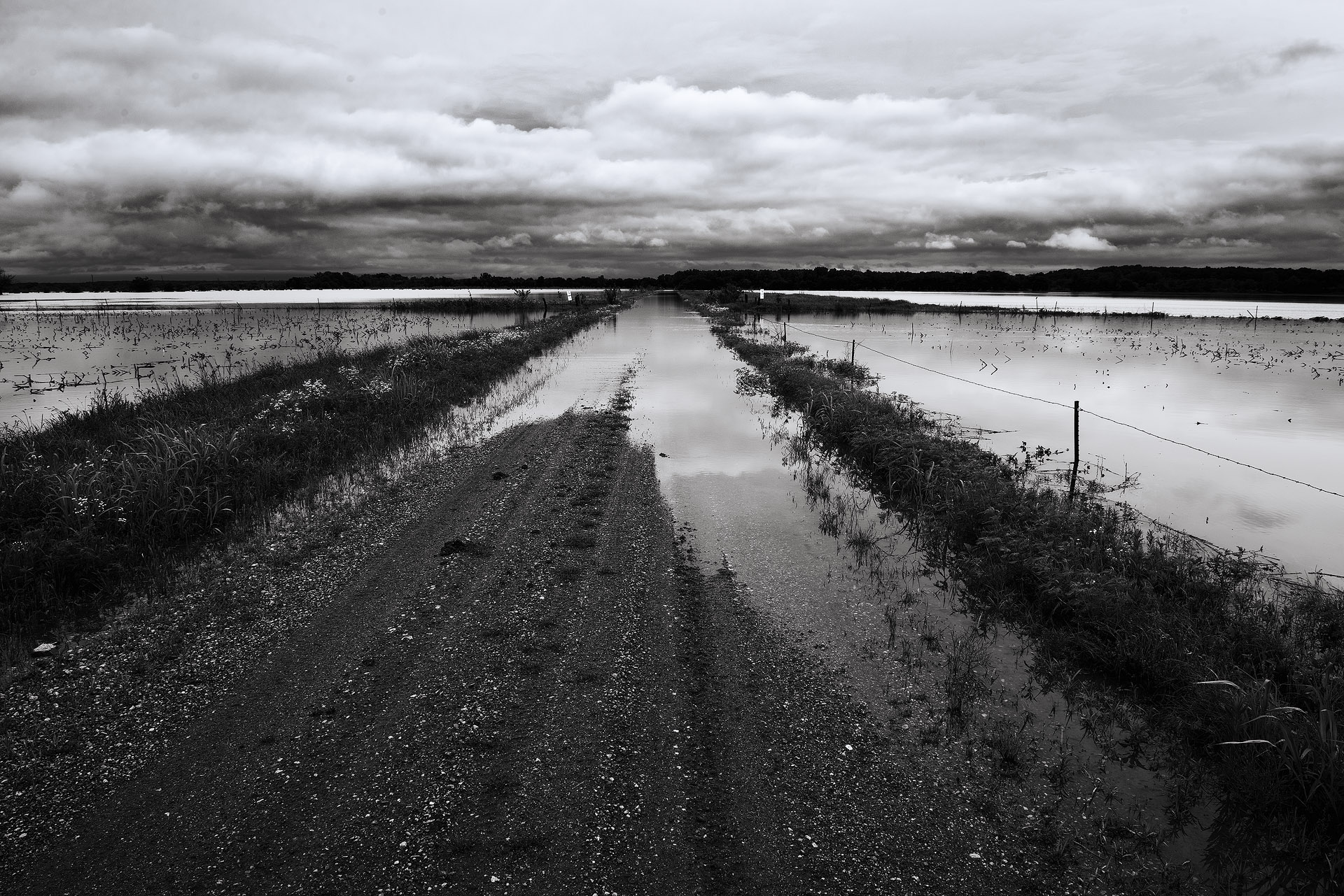 Flooded Roadway – Flint Hills Wildlife Refuge