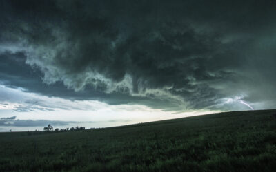 Ragged clouds and lightning